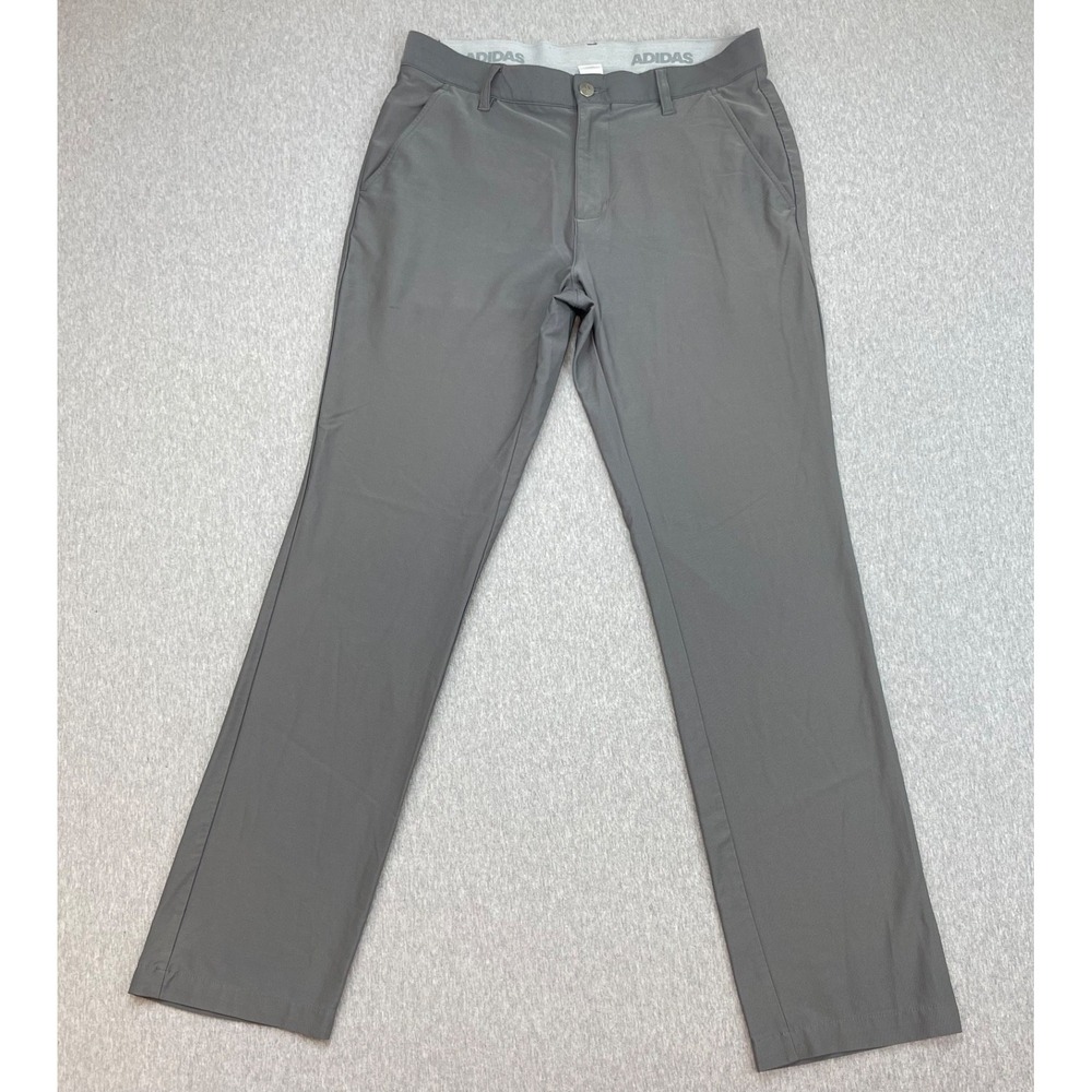 Adidas Pants Mens 30 x 32 Gray Performance Flat Front Golf